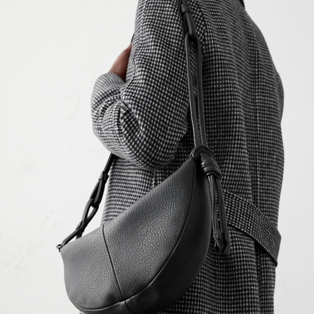 Banana Republic Factory Black Leather Bag